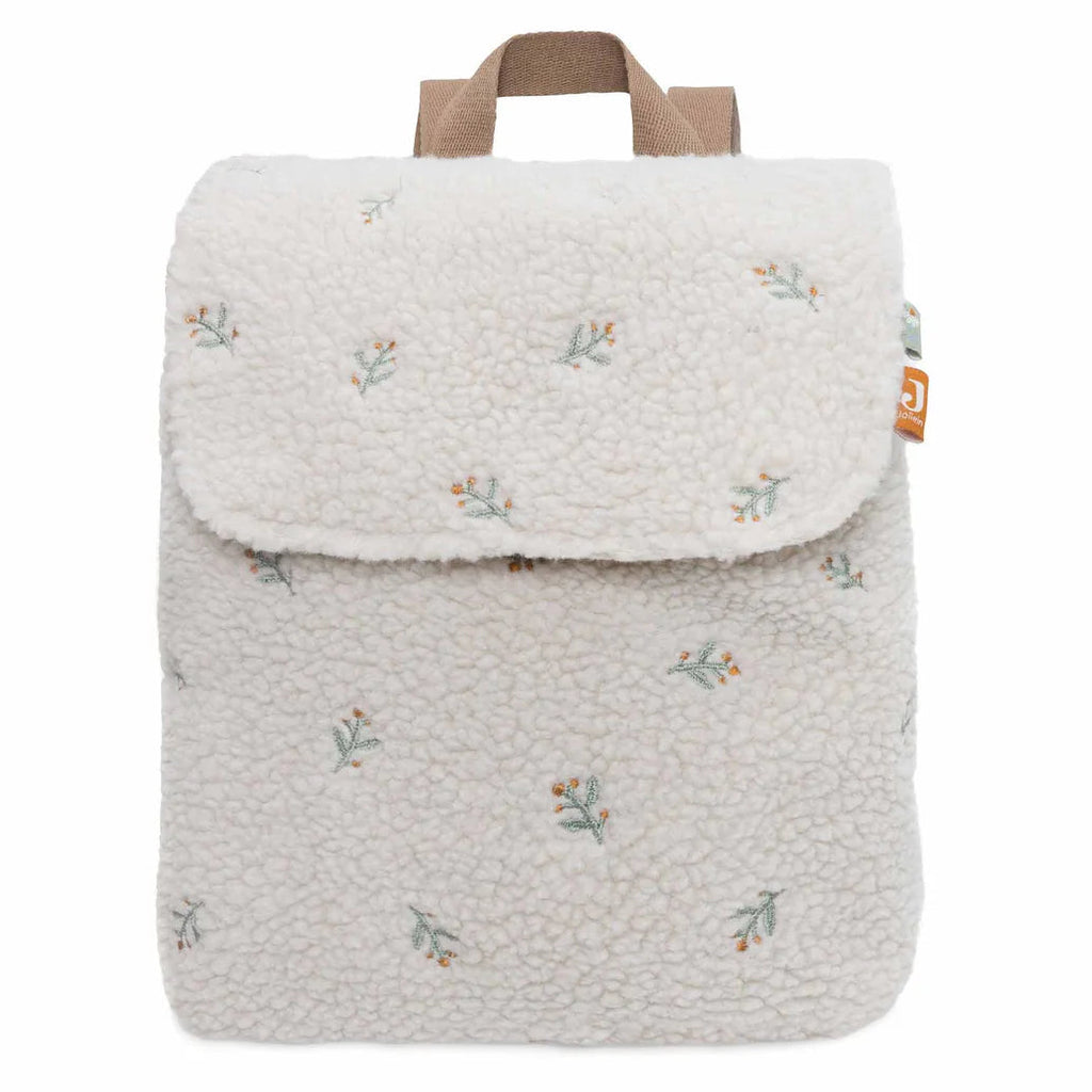 Zachte teddy peuter rugzak Jollein Lovely – gepersonaliseerd