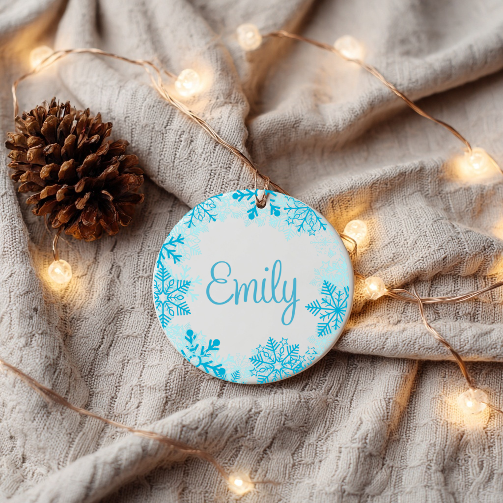 kermatische kerstbal met naam